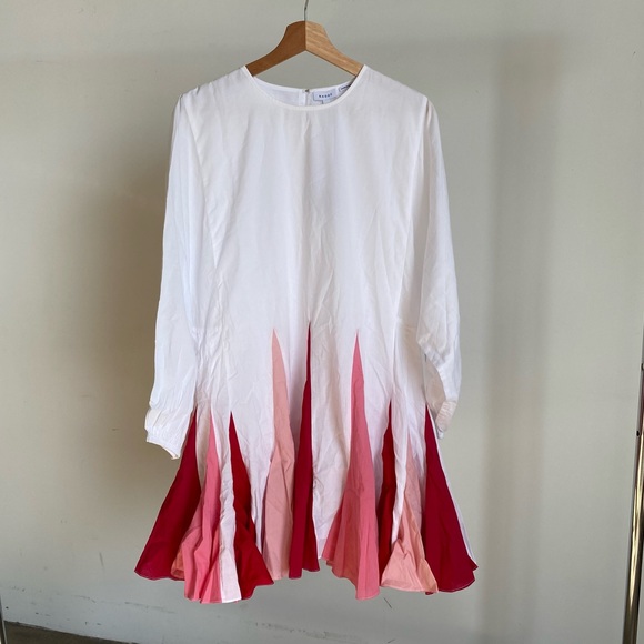 RHODE Dresses & Skirts - $395 NWT Rhode Ella Cotton Dress in White and Pink Sz Medium
